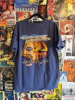 Harley-Davidson Navy Short-Sleeve Kuwait Graphic Tee